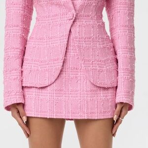 Naked wardrobe- tweed suiting mini skirt